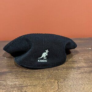 Vintage Black Kangol Flat Cap, Classic Style